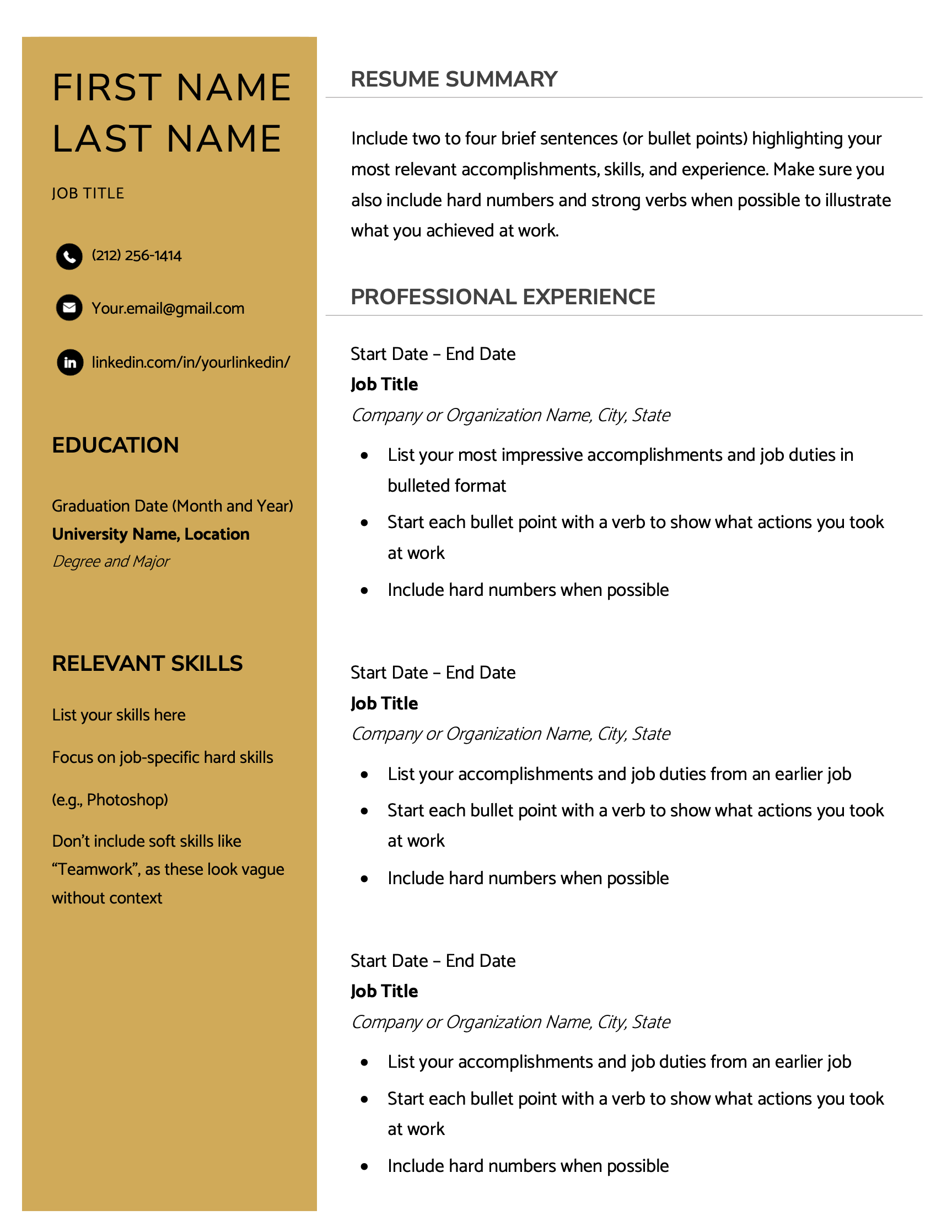 8+ Blank Resume Templates (Free to Download) 8-blank-resume-templates-free-to-download