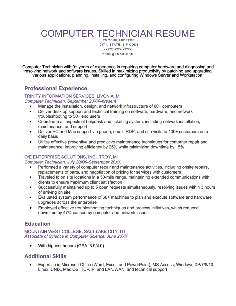 computer-technician-resumes