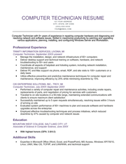 Computer Science Intern Resume Samples & Writing Guide
