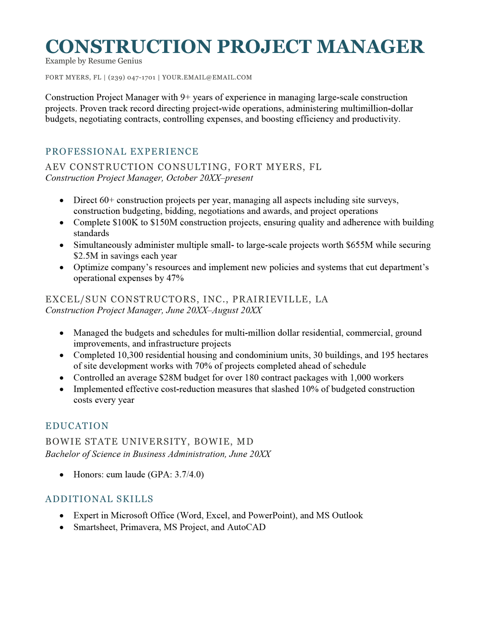 12 Project Manager Resume Examples & Writing Guide