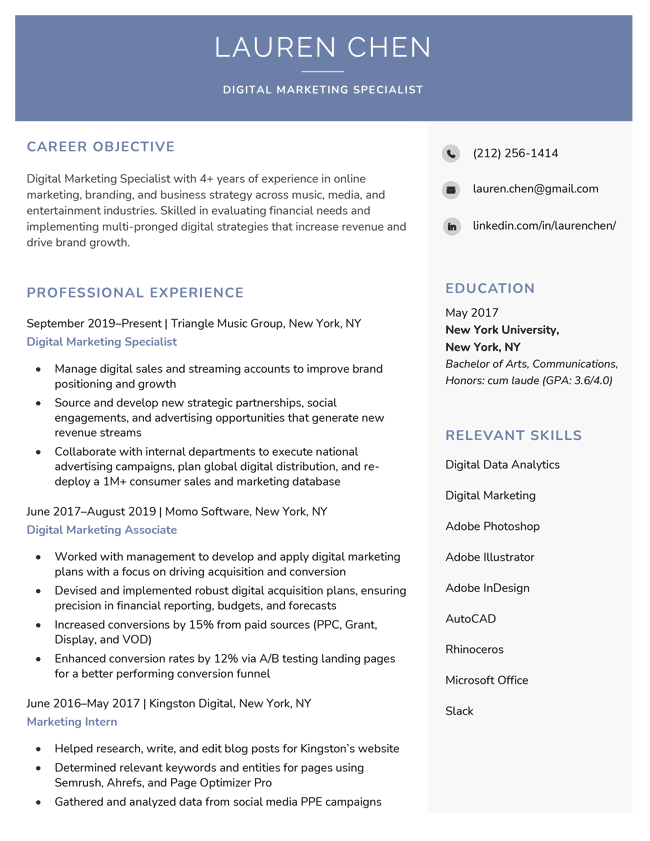 resume format ats friendly