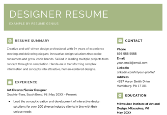 Ux Designer Resume Example Writing Tips Resume Genius
