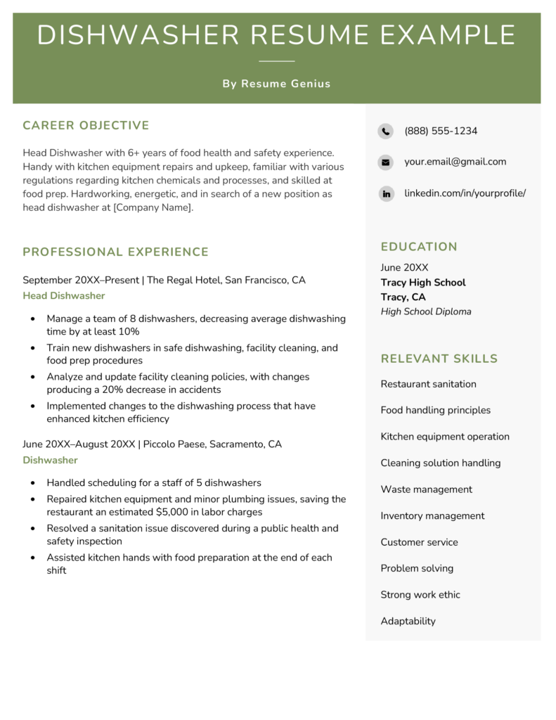 8 Restaurant Resume Examples and Writing Tips