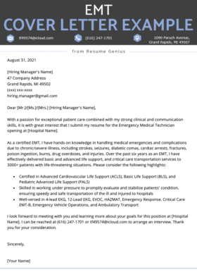 Police Officer Cover Letter Example And Writing Tips