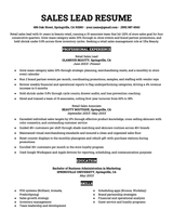 Example of a resume for an experienced retail sales associate with a traditional and simple resume layout and black section headings.