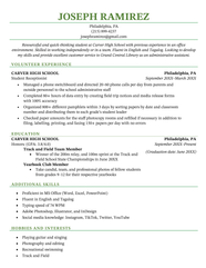 Sample Resume For Beginners