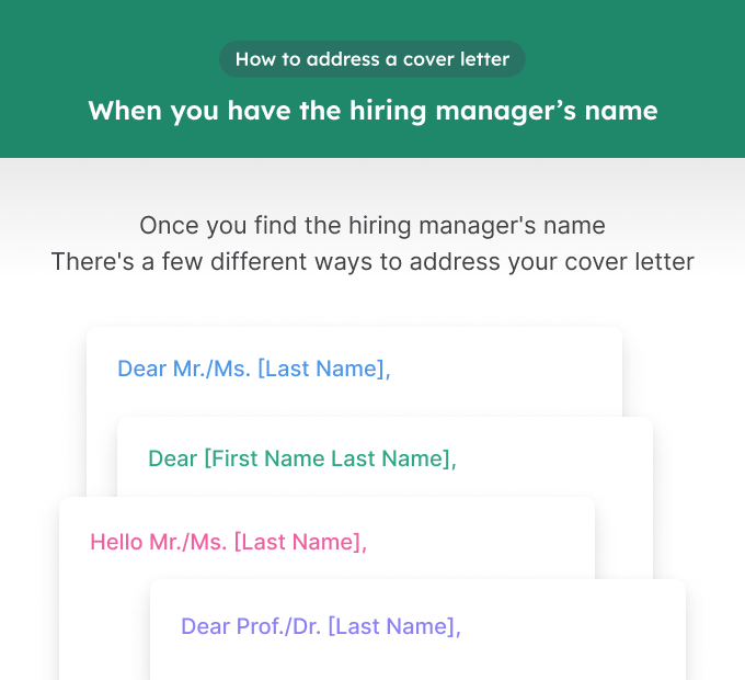 addressing cover letter name