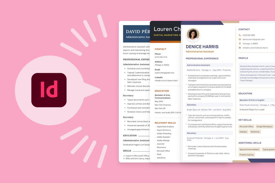 3 Free InDesign Resume Templates 3 Free InDesign Resume Templates