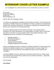 Internship Application Letter Examples