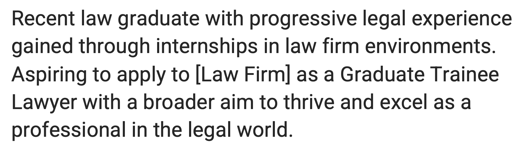 Law School Career Objective