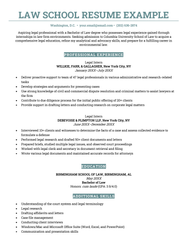 Cv Template Law Free Resume Templates