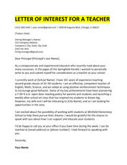 How To Write A Letter Of Interest Samples Format 