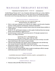 Massage Therapist Resume [Sample for Download]