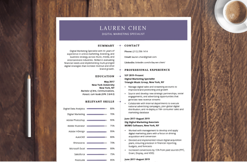 A hero image for minimalist resume