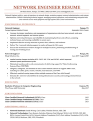 Network Engineer Resume Sample Hq Printable Documents Kulturaupice