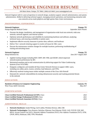  Network Engineer Resume Example Writing Tips