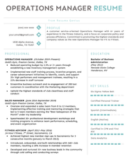 Operations Manager Resume Sample Writing Guide For 20 Vrogue co