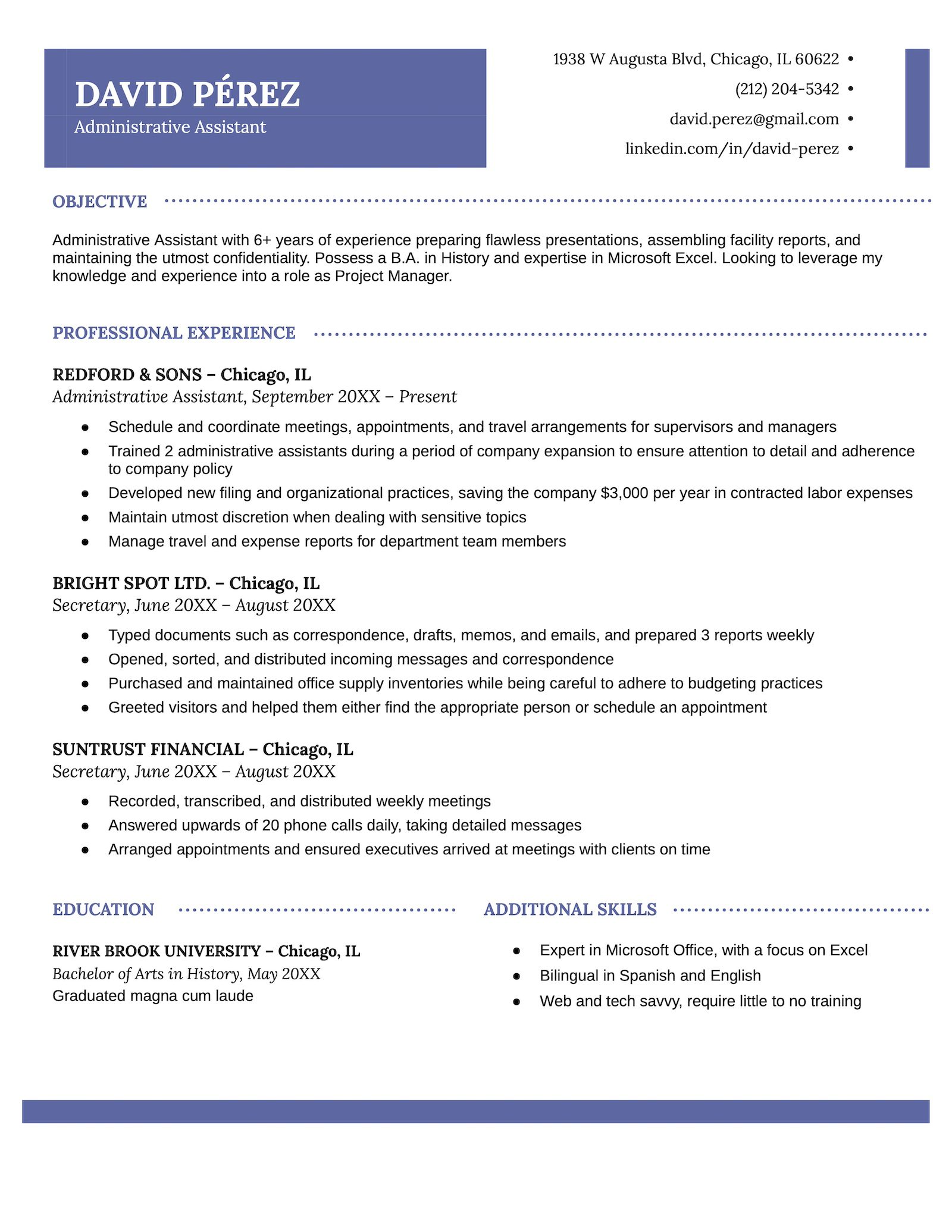 Original Professional Google Docs Resume Template