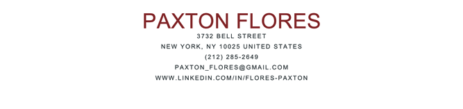 Park Cover letter template in brick red showing example of a cover letter header which includes the name, mailing address, email address, and LinkedIn profile URL