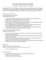 A pastor resume sample