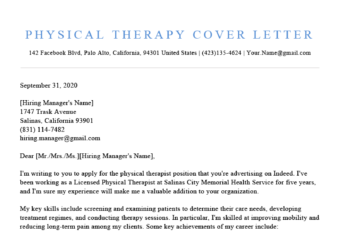 Massage Therapist Cover Letter Example and Writing Tips