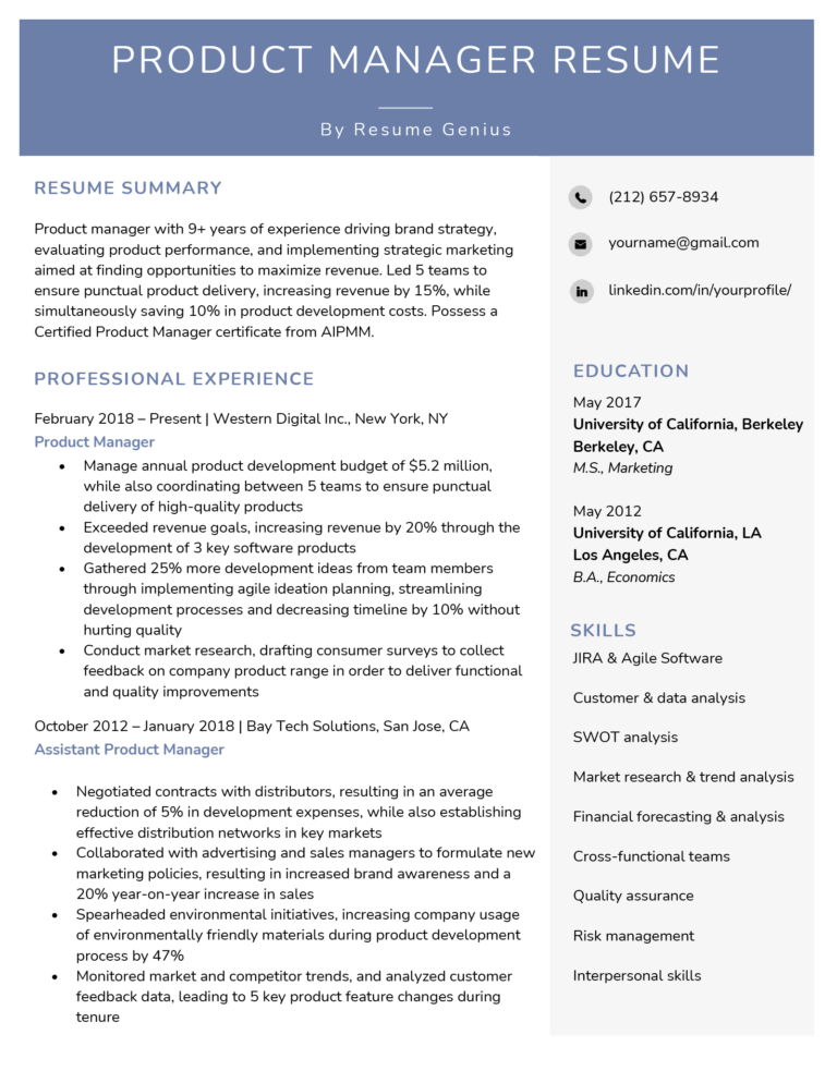 Product Manager Resume Examples And Tips Resume Genius product-manager-resume-examples-and-tips-resume-genius