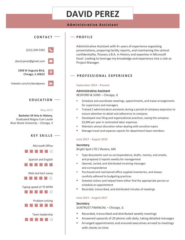 Professional Premium Resume Template, Wine Color
