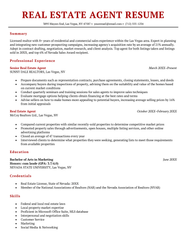 Real Estate Broker Resume