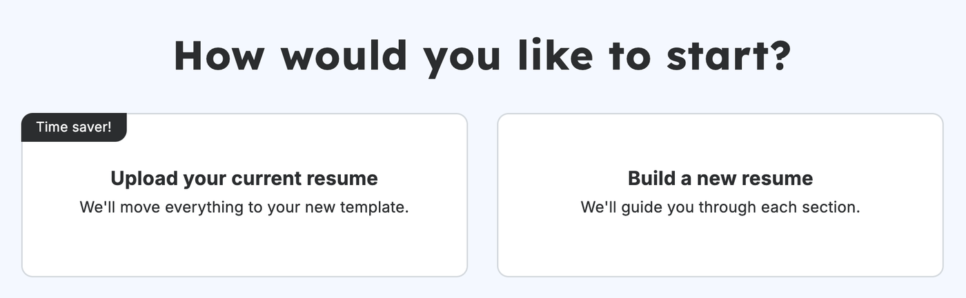 Using the Resume Genius builder