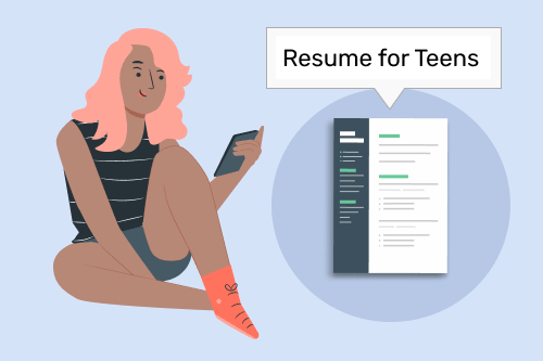 Resume for teens examples graphic.