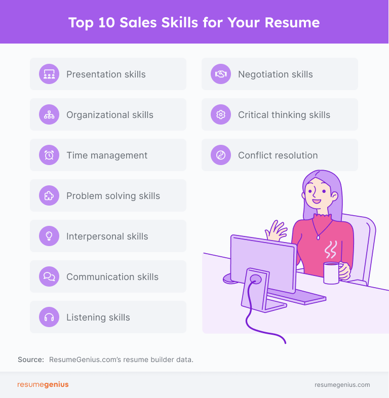 An example of sales resume soft skills