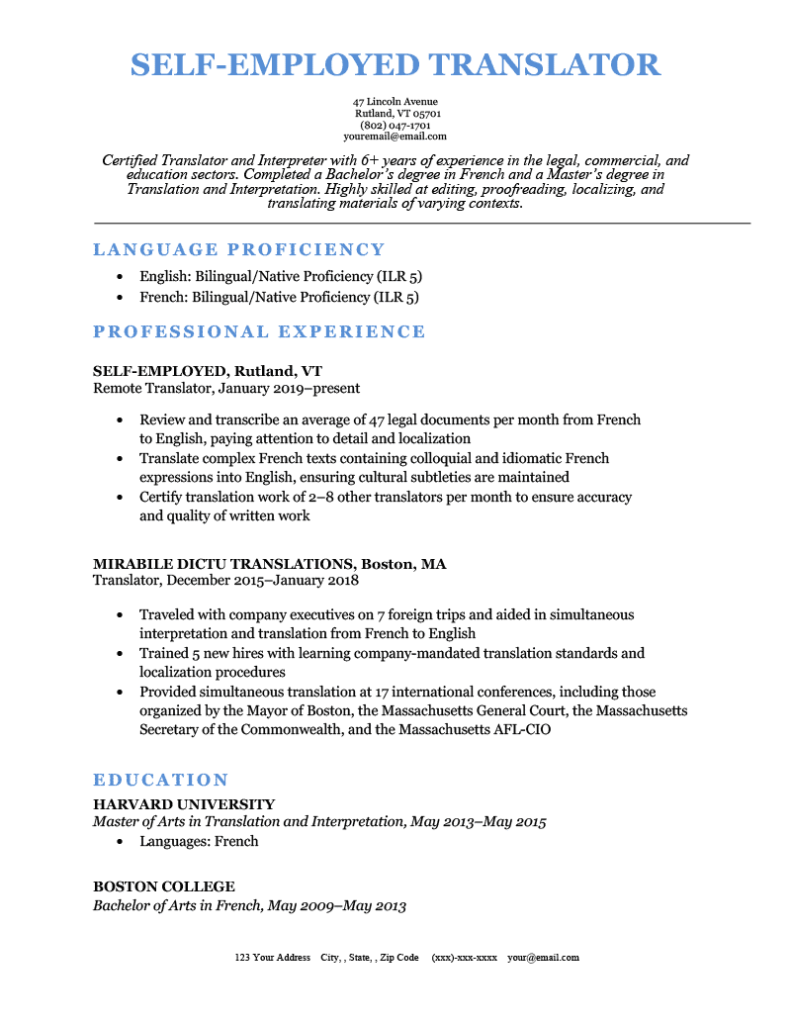 job responsibilities resume examples