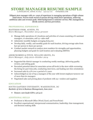 Grocery Store Manager Resume Example Store Manager Resume Example 