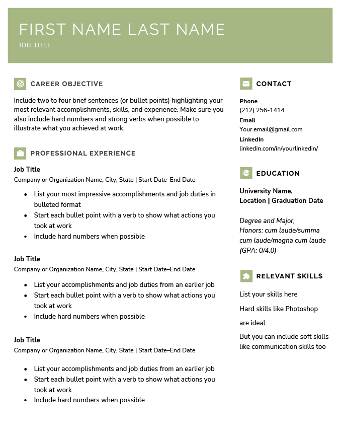 Blank Resume Templates [22+ for Download]  Resume Genius With Regard To Free Blank Cv Template Download
