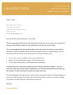 Stylish Modern Cover Letter Template, Yellow Color