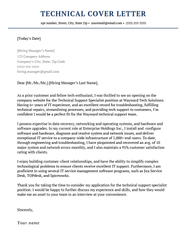 Technical Cover Letter Examples 3 Writing Tips