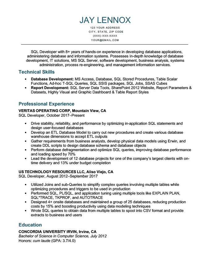 An example of how to list technical skills on a resume