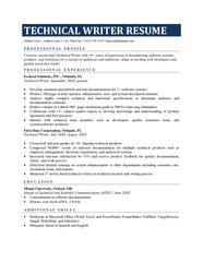 Technical Writer Resume Sample How To Write Resume Genius