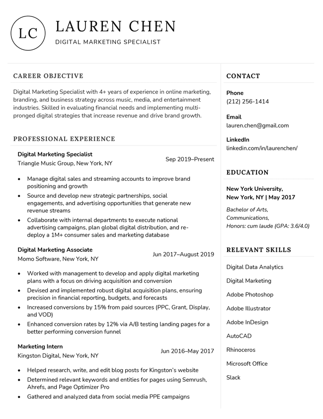 The Unique modern resume template in black