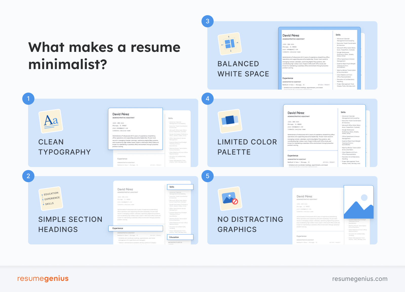 What makes a resume minimalist.