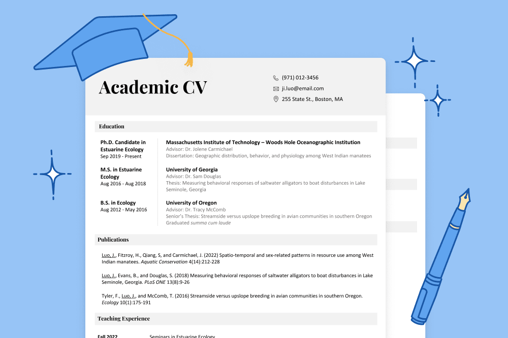 Academic Curriculum Vitae (CV): Template & Writing Guide