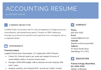 example of an accountant resume sample