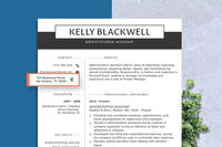 resume image with the address highlighted, how to list your address on a resume concept