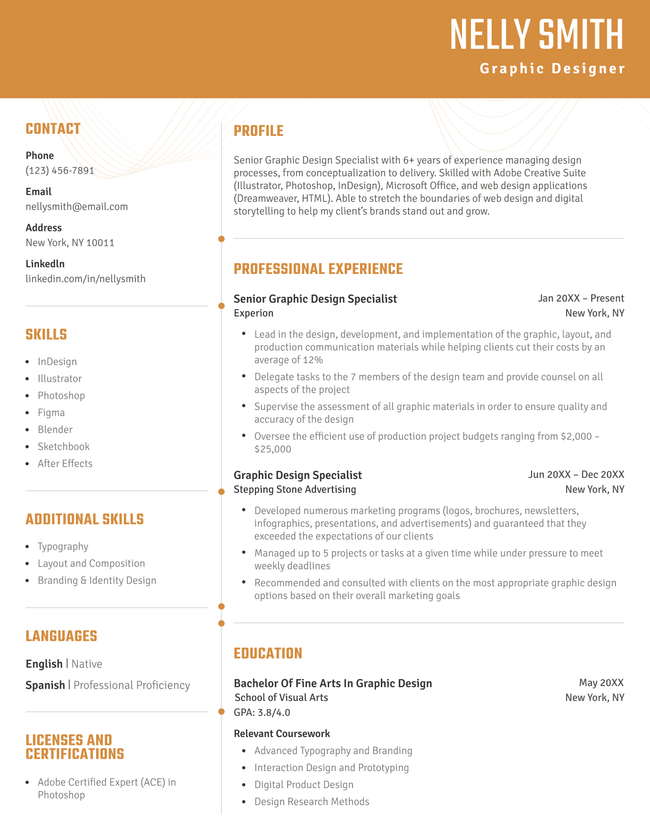 aesthetic-resume-builder-template-orange