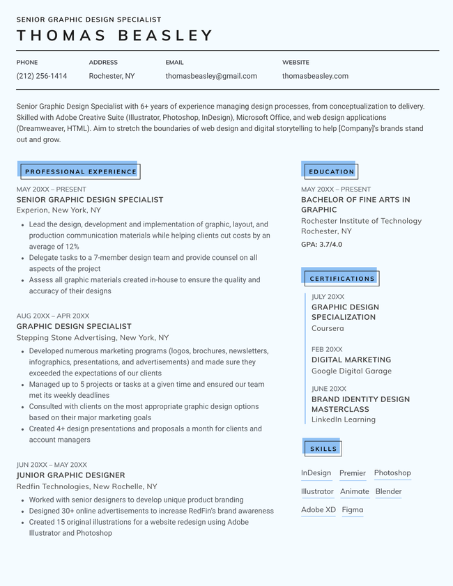 The Atlas resume template for Canva.