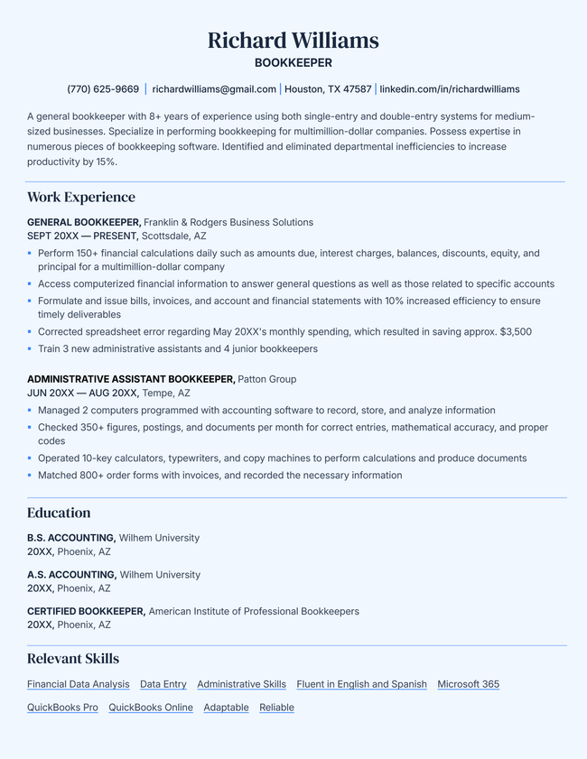 The Base ATS-friendly resume template.