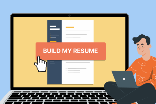 A jobseeker trying different online AI resume builders to write a resume with AI