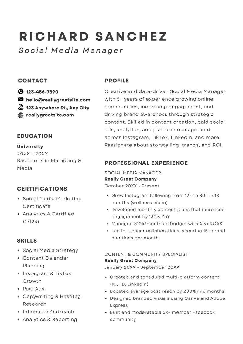 20 Best Free Canva Resume Templates ( How to Use Them) 20 Best Free Canva Resume Templates ( How to Use Them)