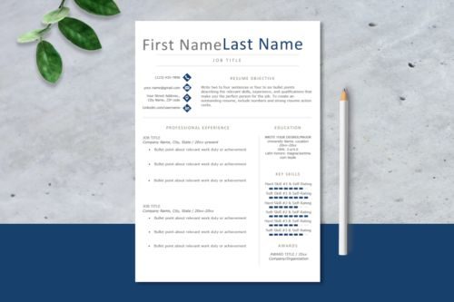 image of a blank resume template