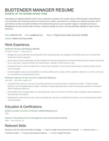 A budtender manager resume example.